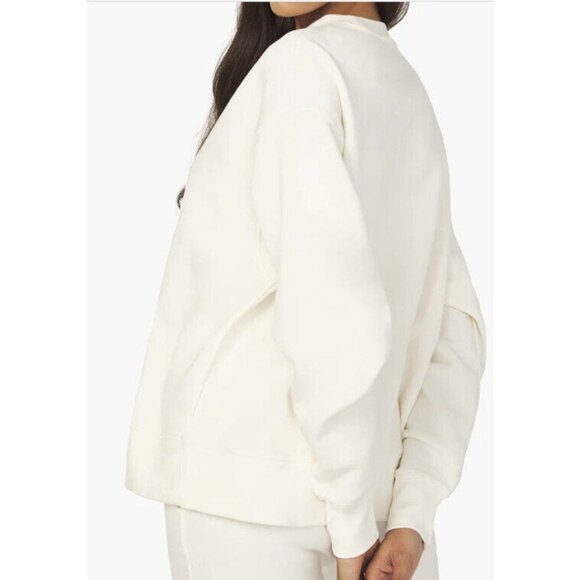 WEWOREWHAT Oversized Crew Neck Sweater IVORY, Size Large/X-Large - Picture 5 of 5